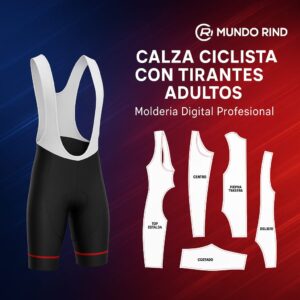 CALZA CCICLISTA CON TIRANTES