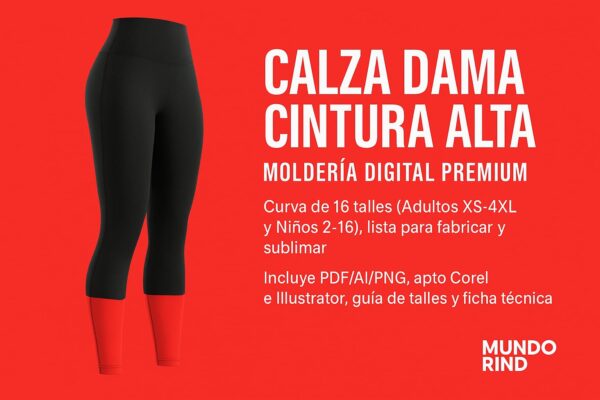 CALZA DAMA CINTURA ALTA