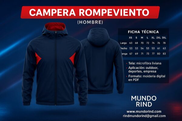 CAMPERA ROMPEVIENTO ADULTO