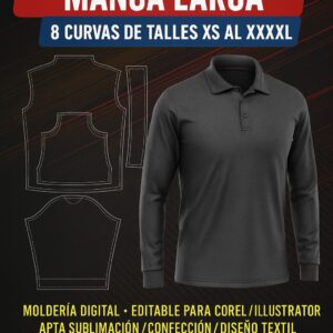 CHOMBA MANGAS LARGA HOMBRE