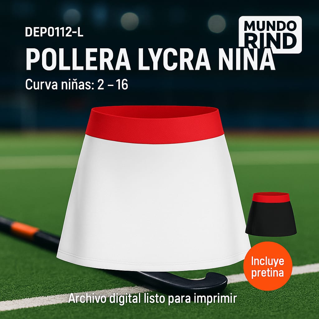 POLLERA HOKEY NIÑAS